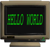 hello world pc screen