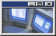 windows98 window with old pc monitors